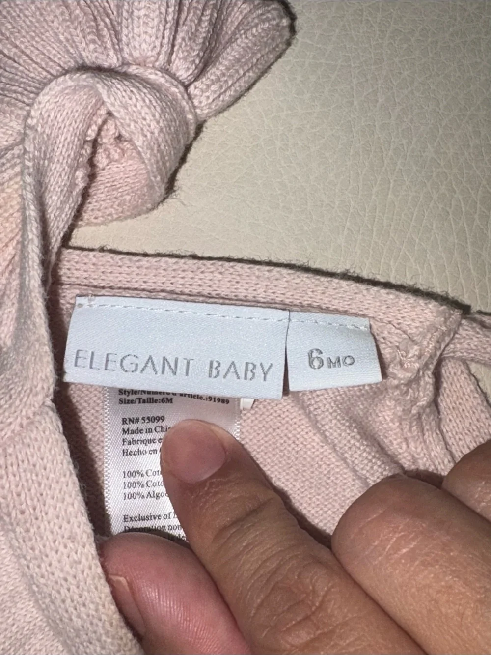 Elegant Baby Fawn Pink Deer Knit One-Piece Romper for Kids